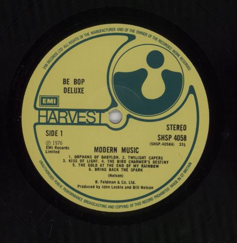 Be Bop Deluxe Modern Music vinyl LP album (LP record) UK BEPLPMO750145