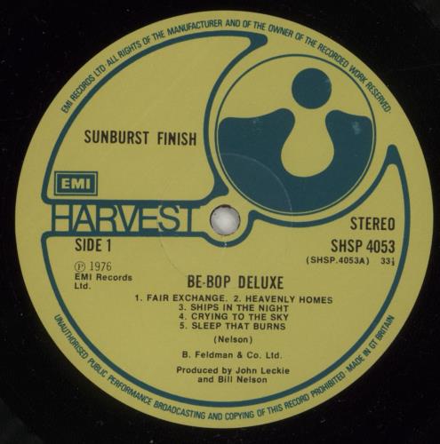 Be Bop Deluxe Sunburst Finish - EX vinyl LP album (LP record) UK BEPLPSU534457