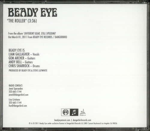 Beady Eye The Roller CD-R acetate US B8ACRTH535342