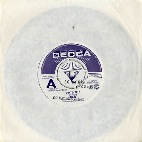 Beano Monte Carlo 7" vinyl single (7 inch record / 45) UK C-K07MO567412