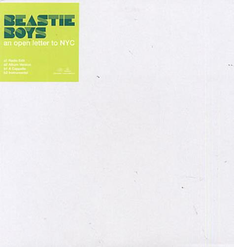 Beastie Boys An Open Letter To NYC 12" vinyl single (12 inch record / Maxi-single) UK BEA12AN312621