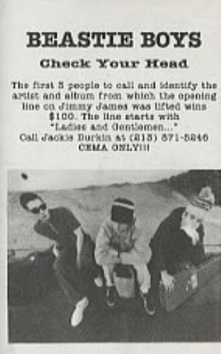 Beastie Boys Check Your Head cassette album US BEACLCH175964