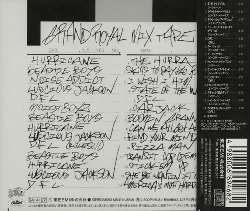 Beastie Boys Grand Royal Mix Tape CD album (CDLP) Japanese BEACDGR131097
