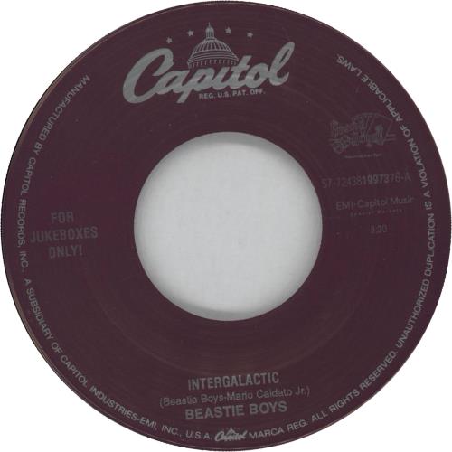 Beastie Boys Intergalactic - Jukebox 7" vinyl single (7 inch record / 45) US BEA07IN119816