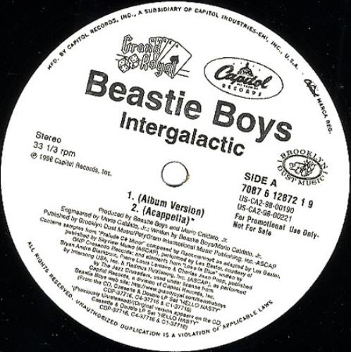 Beastie Boys Intergalactic 12" vinyl single (12 inch record / Maxi-single) US BEA12IN118125