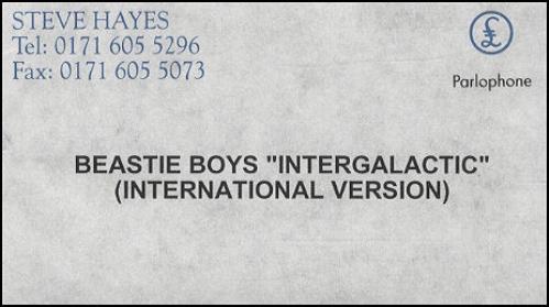 Beastie Boys Intergalactic video (VHS or PAL or NTSC) UK BEAVIIN120560