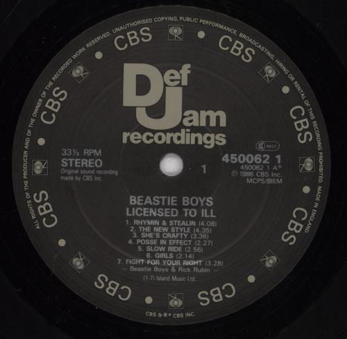 Beastie Boys Licensed To Ill + Poster vinyl LP album (LP record) UK BEALPLI606348