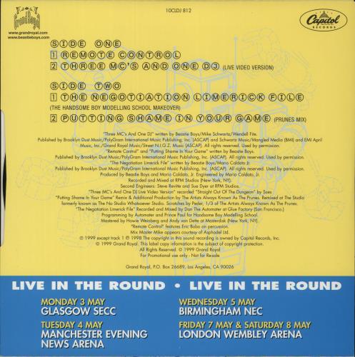 Beastie Boys Remote Control 10" vinyl single (10 inch record) UK BEA10RE135844