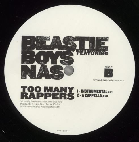 Beastie Boys Too Many Rappers 12" vinyl single (12 inch record / Maxi-single) UK BEA12TO477235