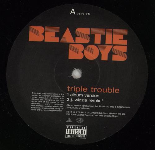 Beastie Boys Triple Trouble 12" vinyl single (12 inch record / Maxi-single) UK BEA12TR300693