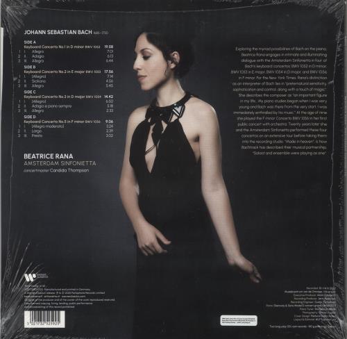 Beatrice Rana Bach Keyboard Concertos - Sealed 2-LP vinyl record set (Double LP Album) UK 9EI2LBA876822