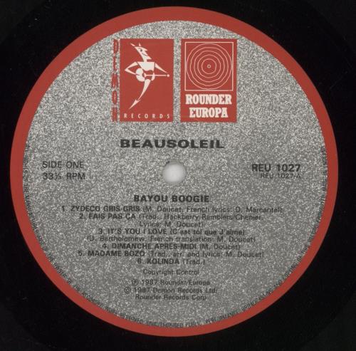 Beausoleil Bayou Boogie vinyl LP album (LP record) UK H3ALPBA696478