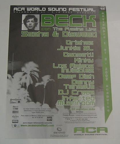 Beck ACA World Sound Festival poster Mexican B-KPOAC369264