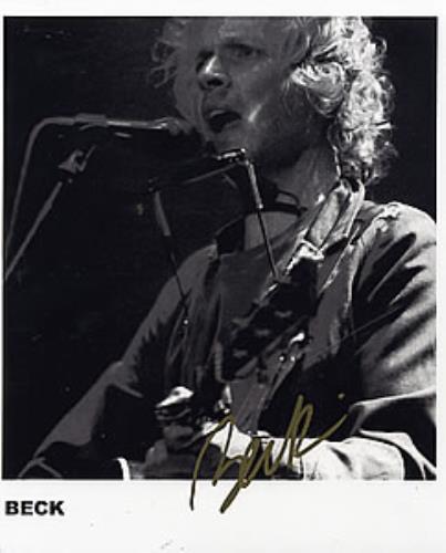 Beck Autographed Publicity Photograph photograph UK B-KPHAU261704