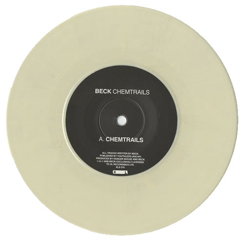Beck Chemtrails - Cream Vinyl 7" vinyl single (7 inch record / 45) UK B-K07CH440000