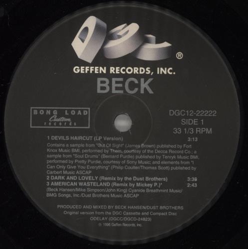 Beck Devils Haircut 12" vinyl single (12 inch record / Maxi-single) US B-K12DE881779