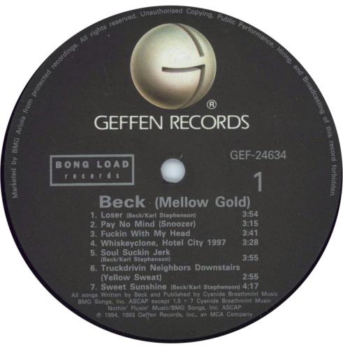 Beck Mellow Gold vinyl LP album (LP record) UK B-KLPME179917