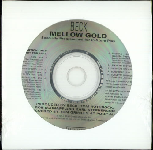 Beck Mellow Gold CD album (CDLP) US B-KCDME60498