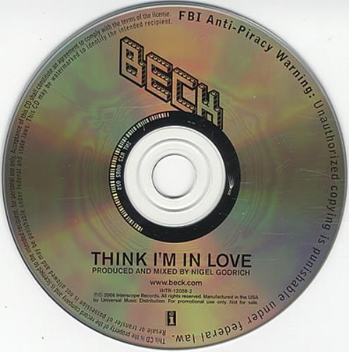 Beck Think I'm In Love CD single (CD5 / 5") US B-KC5TH386222