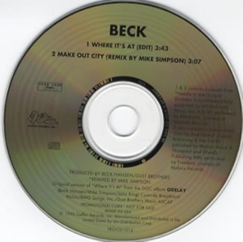 Beck Where It's At CD single (CD5 / 5") US B-KC5WH76720