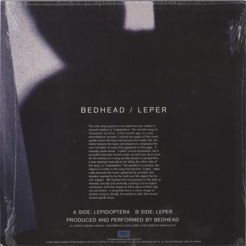 Bedhead Lepidoptera 10" vinyl single (10 inch record) US 8EP10LE853354