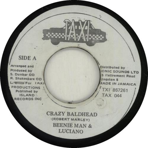 Beenie Man Crazy Baldhead 7" vinyl single (7 inch record / 45) Jamaican B5Y07CR687981