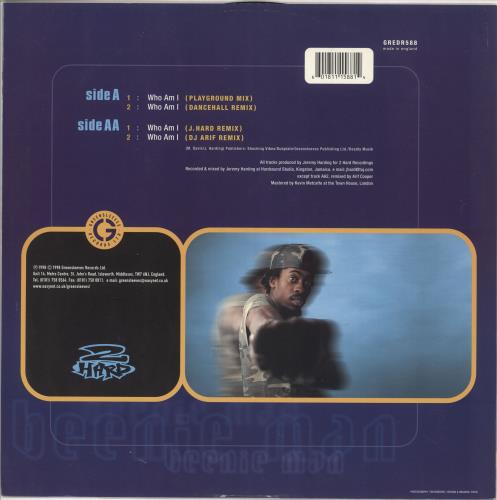 Beenie Man Who Am I 12" vinyl single (12 inch record / Maxi-single) UK B5Y12WH728301