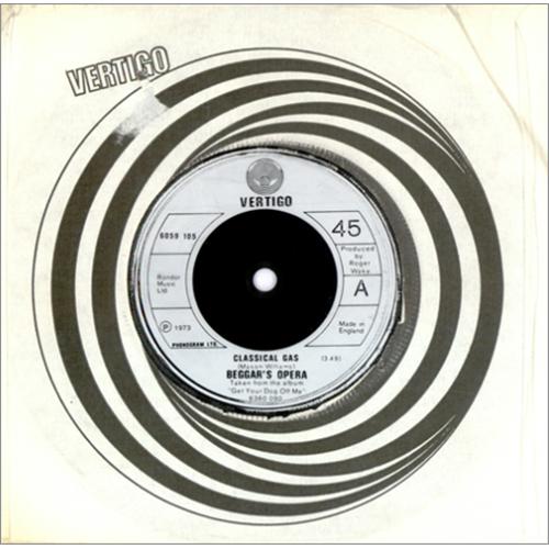 Beggar's Opera Classical Gas 7" vinyl single (7 inch record / 45) UK BGO07CL416952