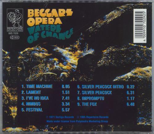 Beggar's Opera Waters Of Change CD album (CDLP) German BGOCDWA812899