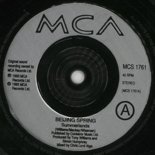 Beijing Spring Summerlands 7" vinyl single (7 inch record / 45) UK BEI07SU511917