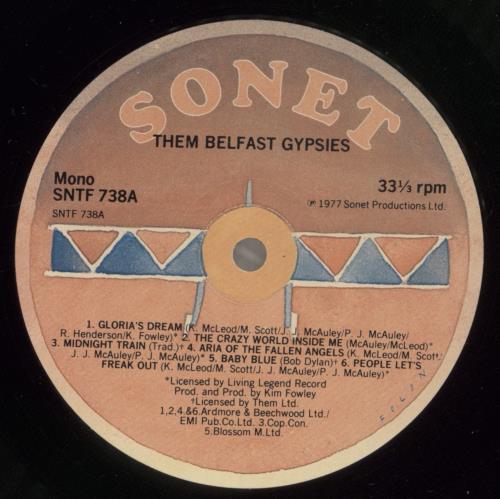 Belfast Gypsies Them Belfast Gypsies vinyl LP album (LP record) UK BGFLPTH875729