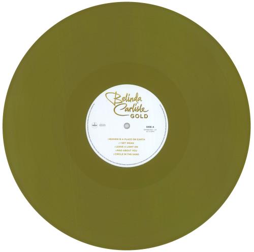 Belinda Carlisle Gold - Gold Vinyl - VG Sleeve 2-LP vinyl record set (Double LP Album) UK CAR2LGO836645