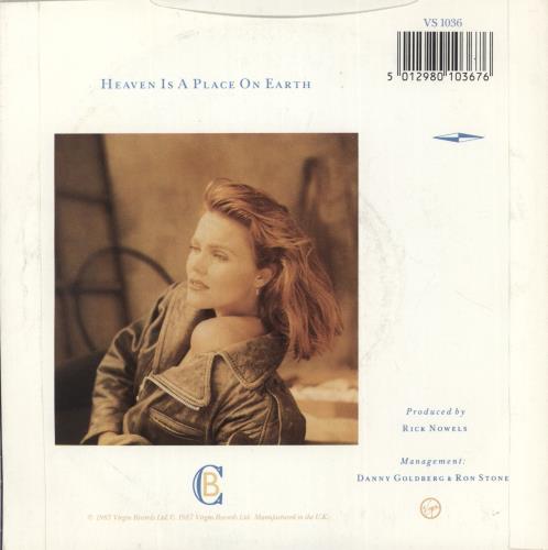 Belinda Carlisle Heaven Is A Place On Earth - inj 7" vinyl single (7 inch record / 45) UK CAR07HE863752