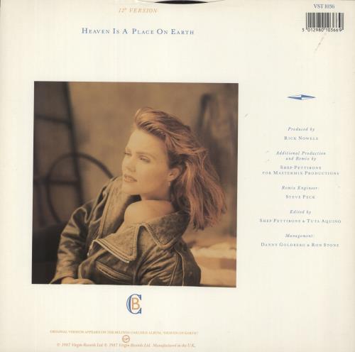 Belinda Carlisle Heaven Is A Place On Earth 12" vinyl single (12 inch record / Maxi-single) UK CAR12HE03531