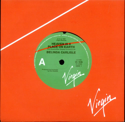 Belinda Carlisle Heaven Is A Place On Earth 7" vinyl single (7 inch record / 45) Australian CAR07HE520531