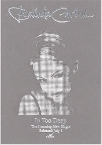 Belinda Carlisle In Too Deep - Stencil memorabilia UK CARMMIN71720