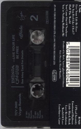 Belinda Carlisle Live Your Life cassette album UK CARCLLI63181