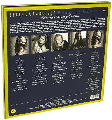 Belinda Carlisle Runaway Horses - 30th Anniversary Edition - 180gm White Vinyl + CD + Signed Print Vinyl Box Set UK CARVXRU847292