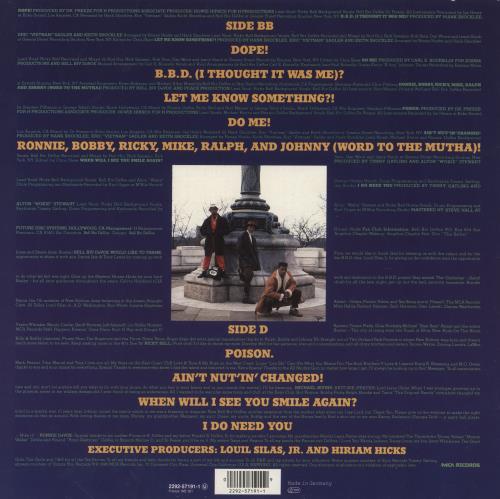 Bell Biv Devoe Poison vinyl LP album (LP record) German BGXLPPO854795