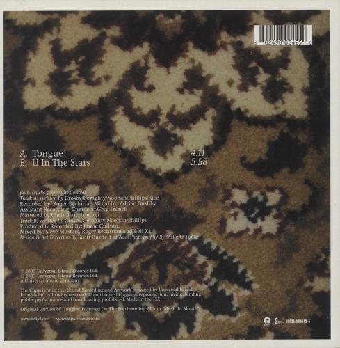 Bell X1 Tongue 7" vinyl single (7 inch record / 45) UK BX107TO717890