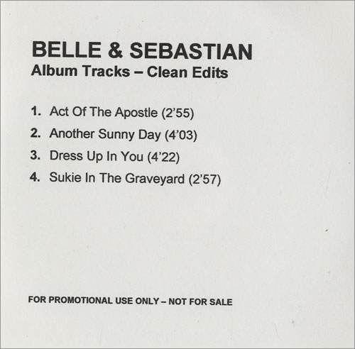 Belle & Sebastian The Life Pursuit - Clean Edits CD-R acetate UK B&SCRTH477772