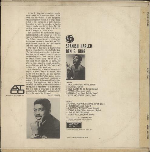 Ben E. King Spanish Harlem - VG vinyl LP album (LP record) UK BKGLPSP848999