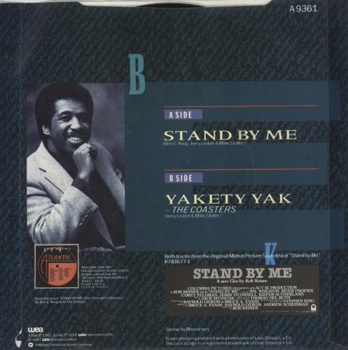 Ben E. King Stand By Me - P/S - Solid 7" vinyl single (7 inch record / 45) UK BKG07ST447332