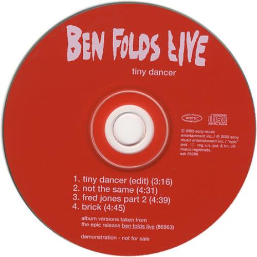 Ben Folds Tiny Dancer CD single (CD5 / 5") US B.FC5TI229641