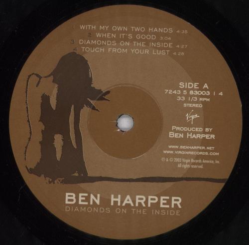 Ben Harper Diamonds On The Inside 2-LP vinyl record set (Double LP Album) US BHP2LDI838416