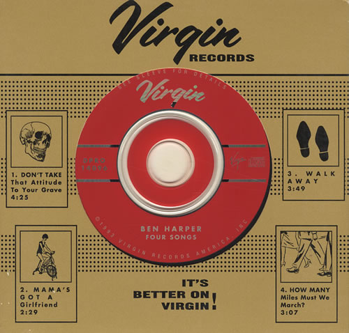 Ben Harper Four Songs CD single (CD5 / 5") US BHPC5FO191537