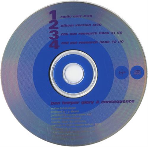 Ben Harper Glory & Consequence CD single (CD5 / 5") US BHPC5GL412525
