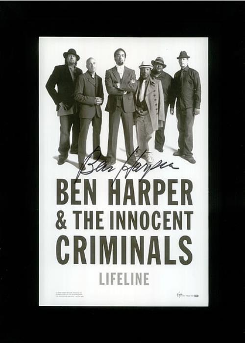 Ben Harper Lifeline - Autographed memorabilia US BHPMMLI444516