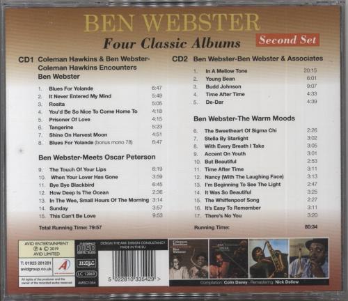 Ben Webster Four Classic Albums 2 CD album set (Double CD) UK BNW2CFO863389