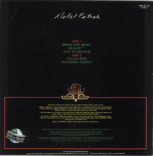 Bengal Tigers Metal Fetish 12" vinyl single (12 inch record / Maxi-single) UK 1FP12ME747425